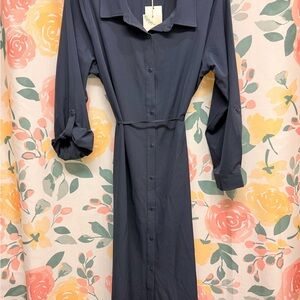 Thread & Supply Dark Blue Long Sleeve Dress